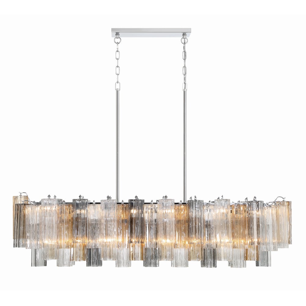 Linear Glass Chandelier — Chandelier | Maison Monashee — view 20