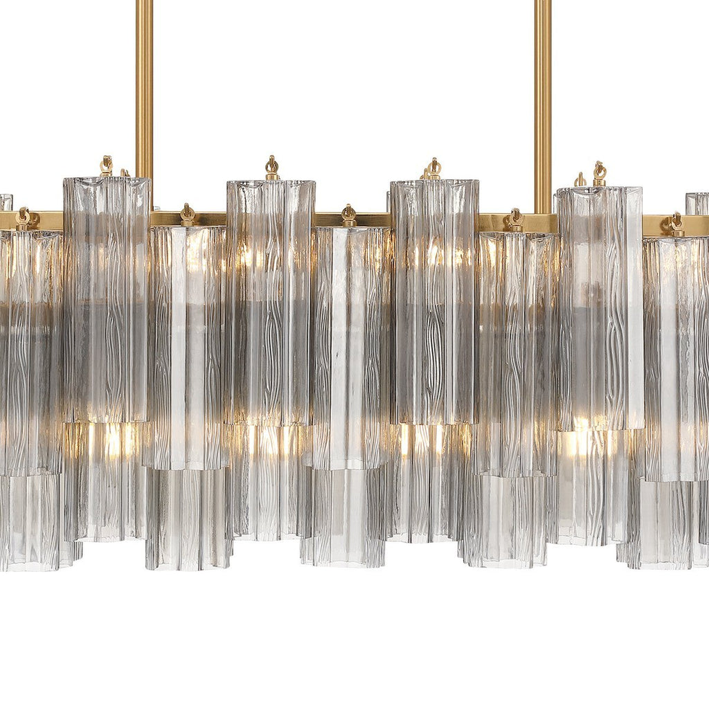 Linear Glass Chandelier — Chandelier | Maison Monashee — view 22
