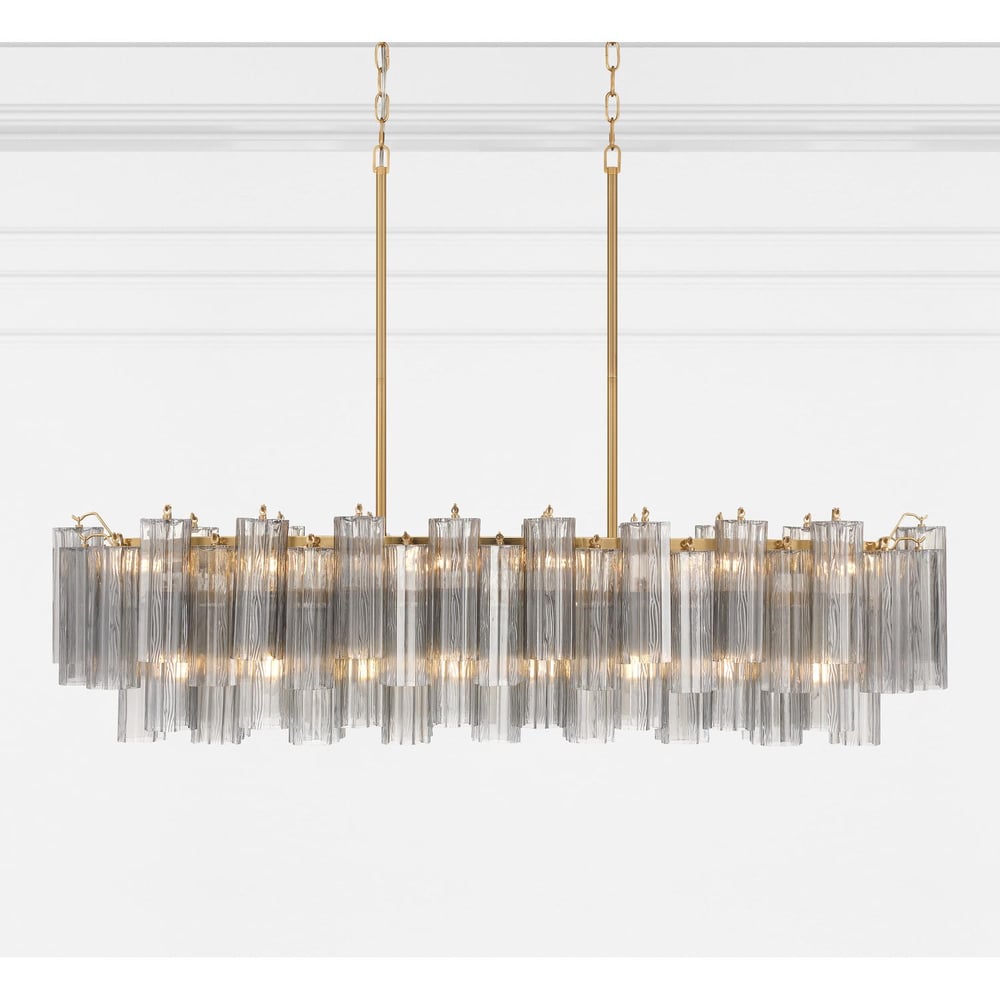 Linear Glass Chandelier — Chandelier | Maison Monashee — view 23
