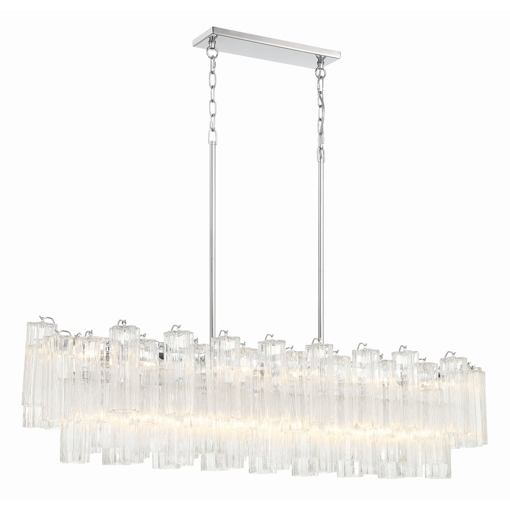 Linear Glass Chandelier — Chandelier | Maison Monashee — view 24