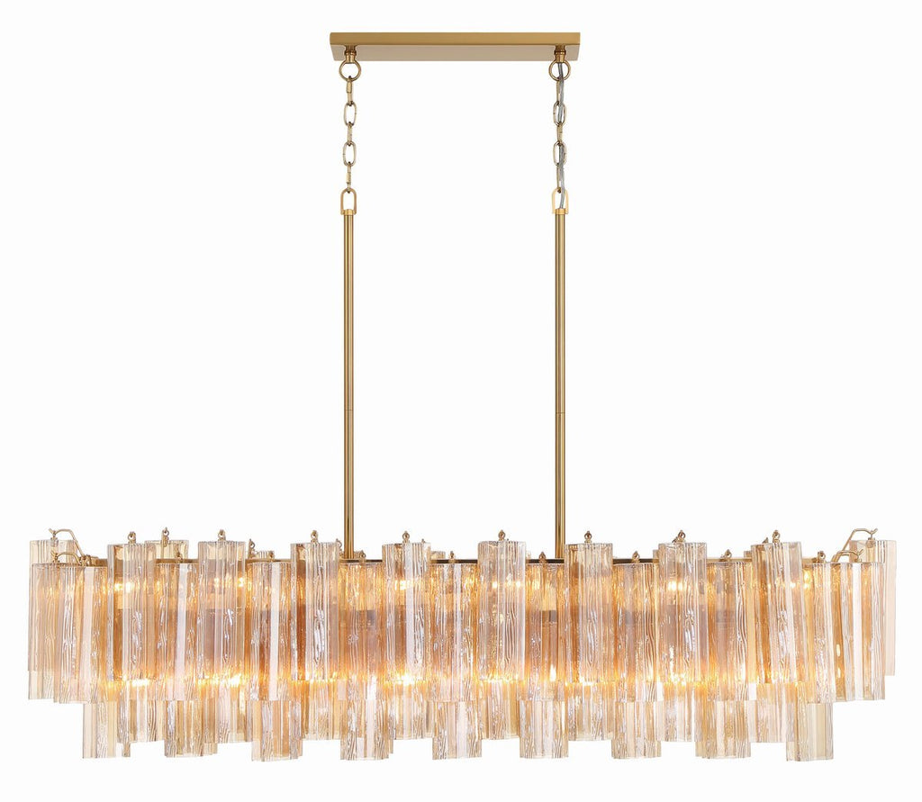 Linear Glass Chandelier — Chandelier | Maison Monashee — view 25