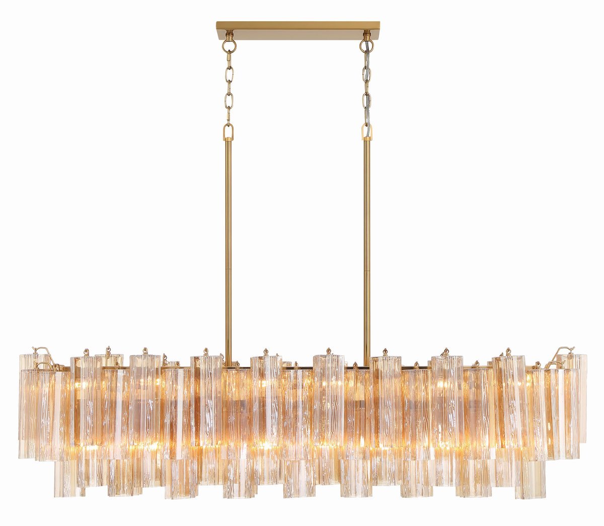 Linear Glass Chandelier — Chandelier | Maison Monashee — view 25