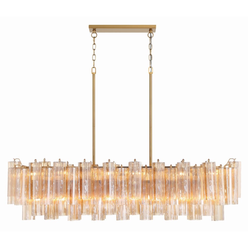Linear Glass Chandelier — Chandelier | Maison Monashee — view 27