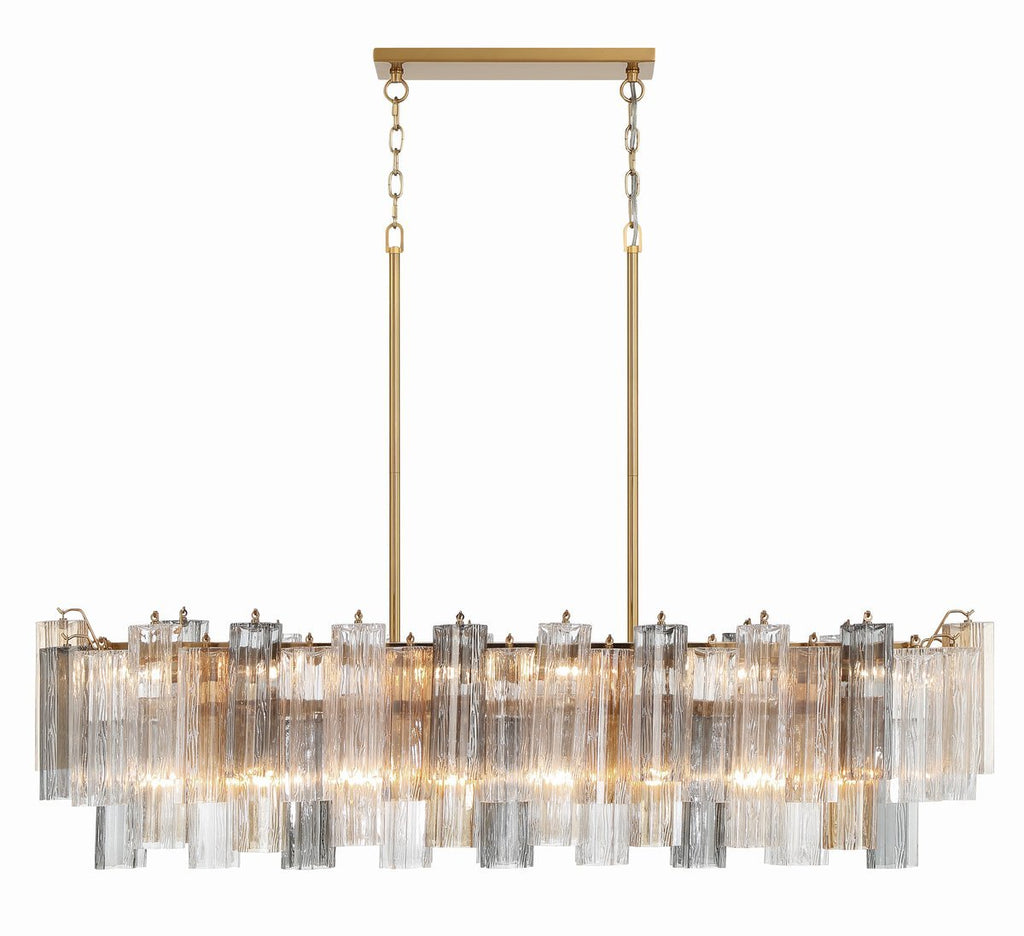 Linear Glass Chandelier — Chandelier | Maison Monashee — view 28