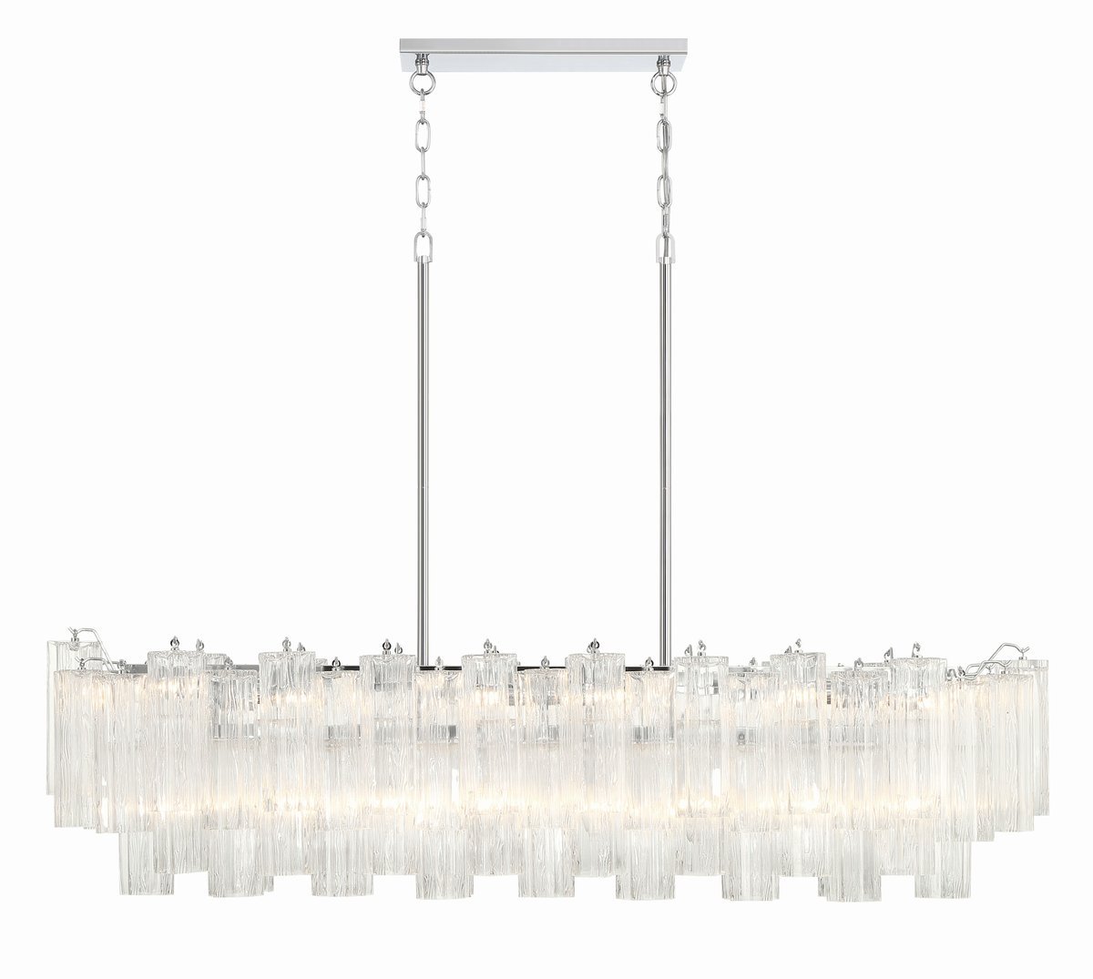 Linear Glass Chandelier — Chandelier | Maison Monashee — view 31
