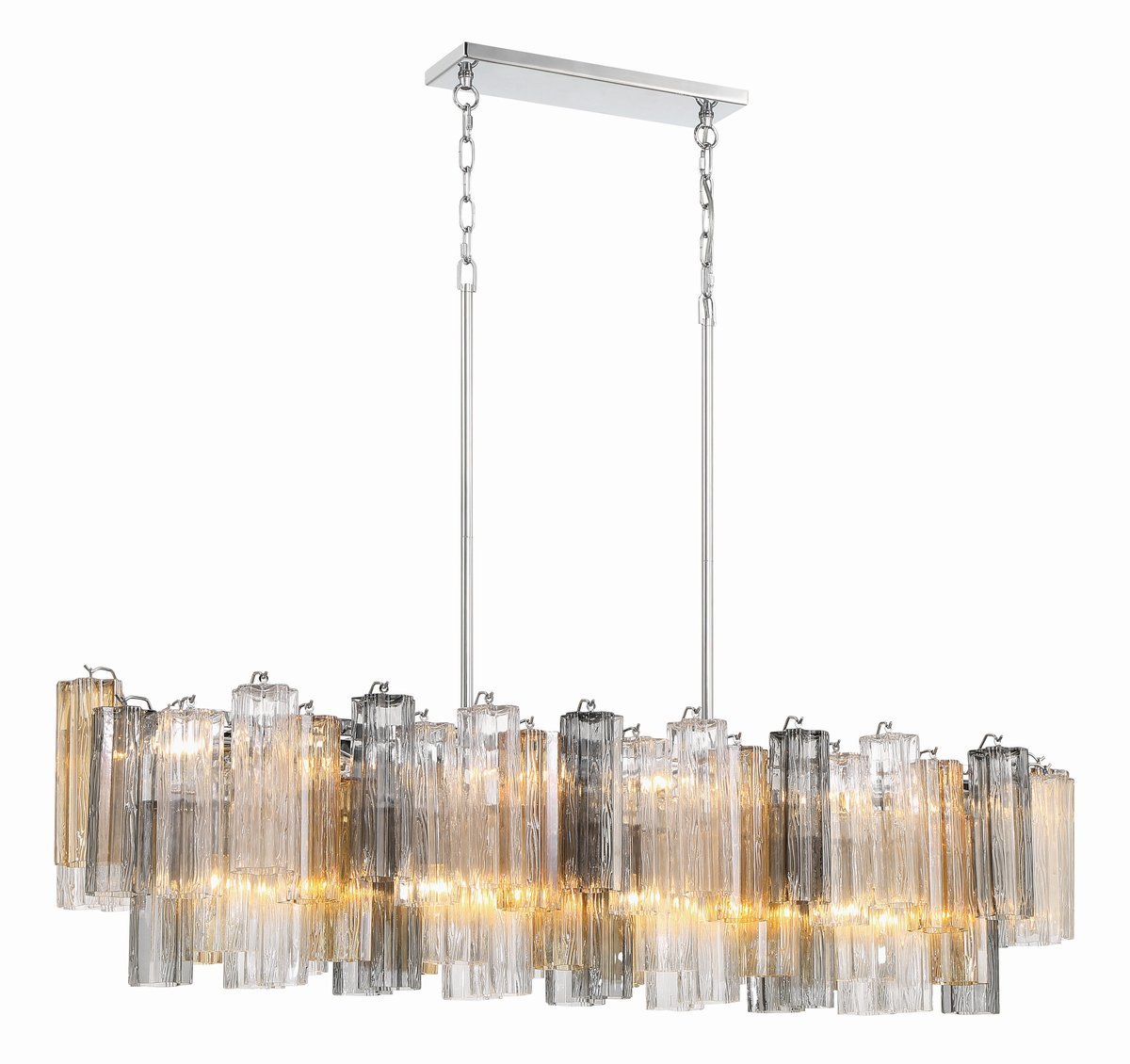Linear Glass Chandelier — Chandelier | Maison Monashee — view 32
