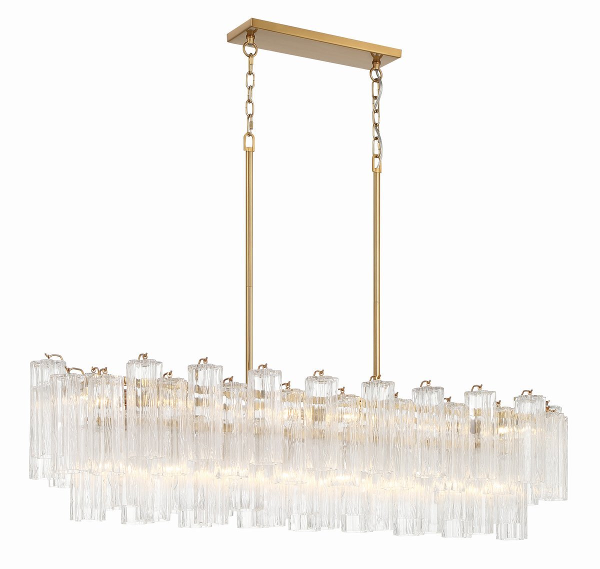 Linear Glass Chandelier — Chandelier | Maison Monashee — view 38