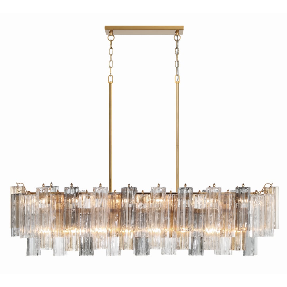 Linear Glass Chandelier — Chandelier | Maison Monashee — view 39
