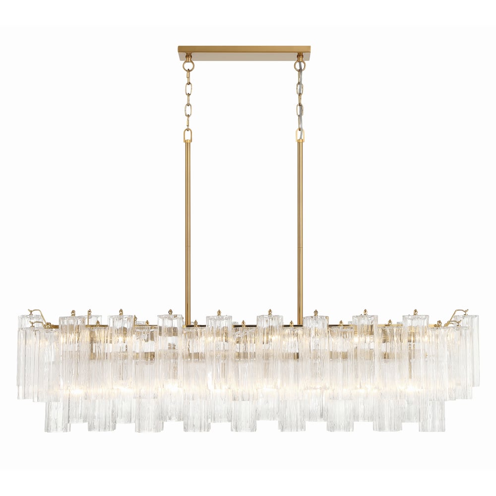 Linear Glass Chandelier — Chandelier | Maison Monashee — view 42