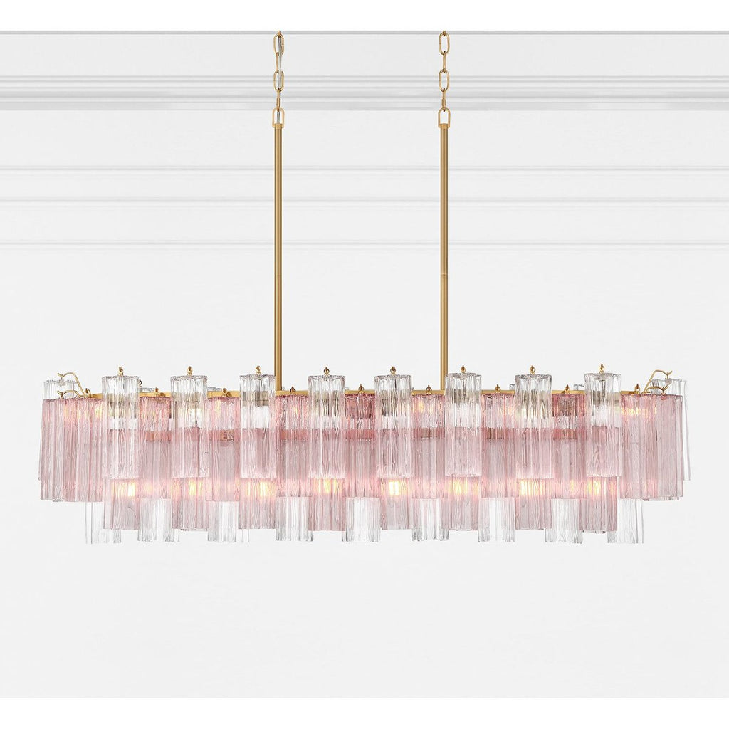 Linear Glass Chandelier — Chandelier | Maison Monashee — view 43