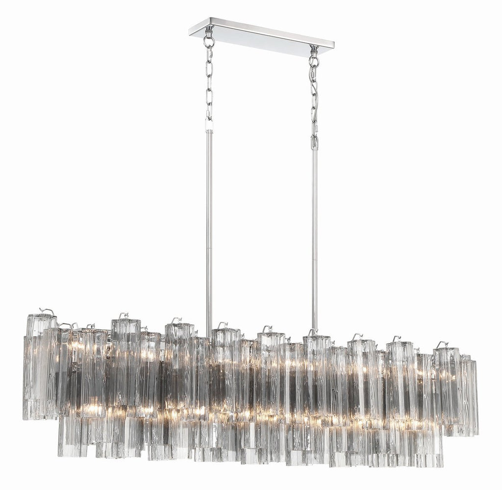 Linear Glass Chandelier — Chandelier | Maison Monashee — view 45