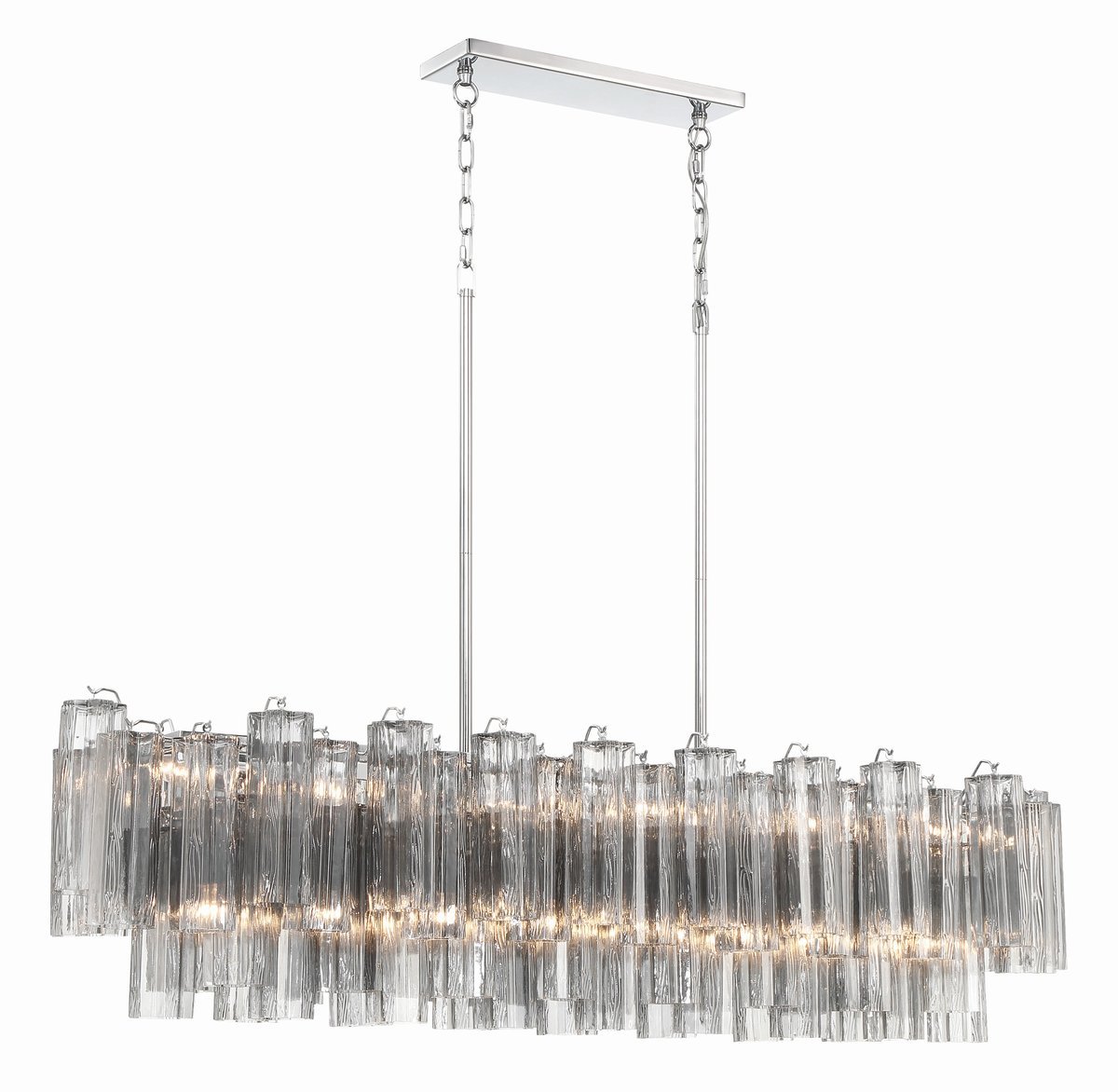 Linear Glass Chandelier — Chandelier | Maison Monashee — view 45