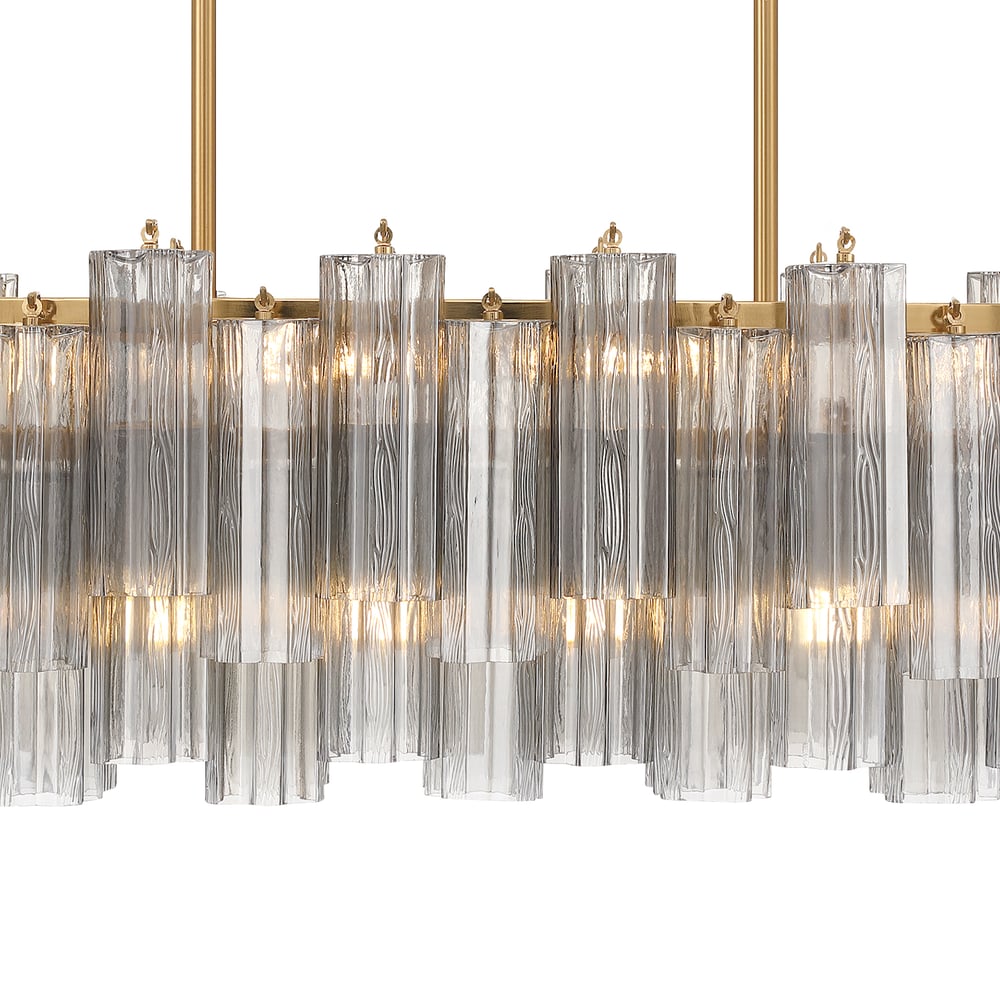 Linear Glass Chandelier — Chandelier | Maison Monashee — view 46