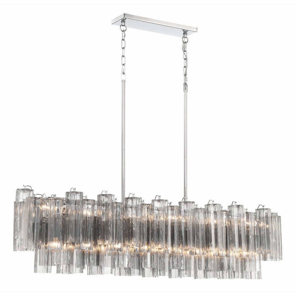 Linear Glass Chandelier — Chandelier | Maison Monashee — view 51