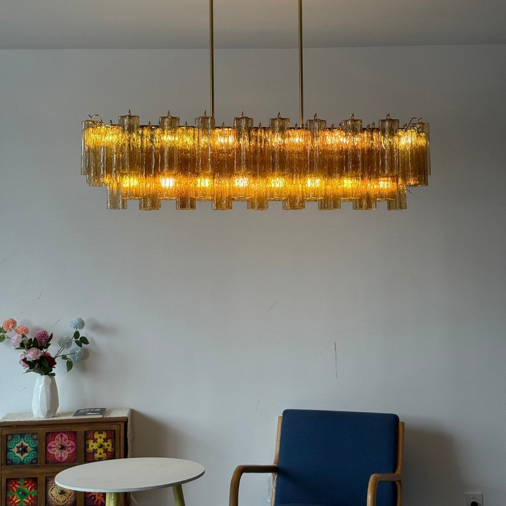 Linear Glass Chandelier — Chandelier | Maison Monashee — view 55
