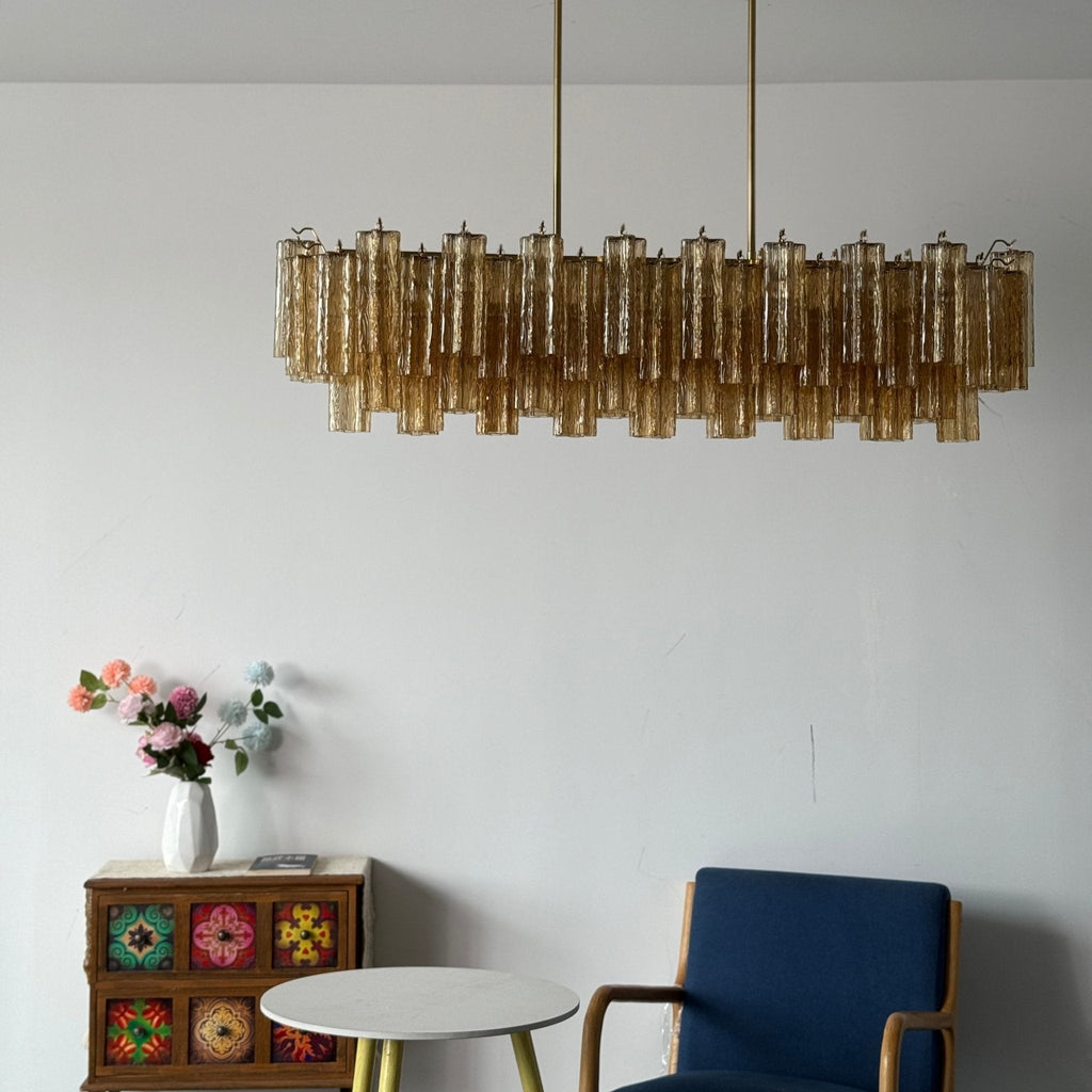 Linear Glass Chandelier — Chandelier | Maison Monashee — view 57