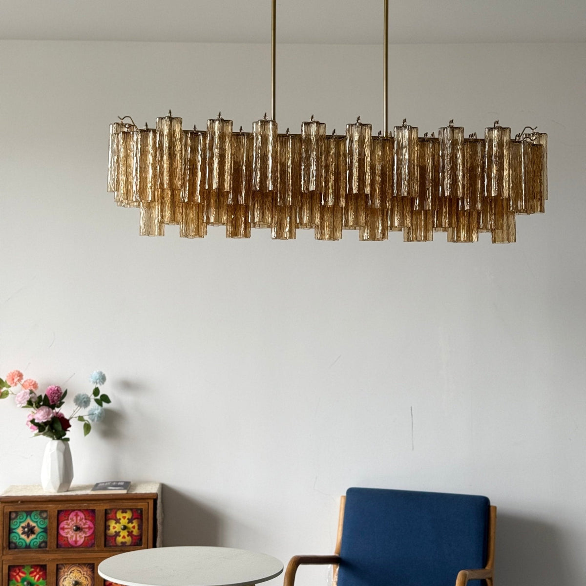 Linear Glass Chandelier — Chandelier | Maison Monashee — view 58