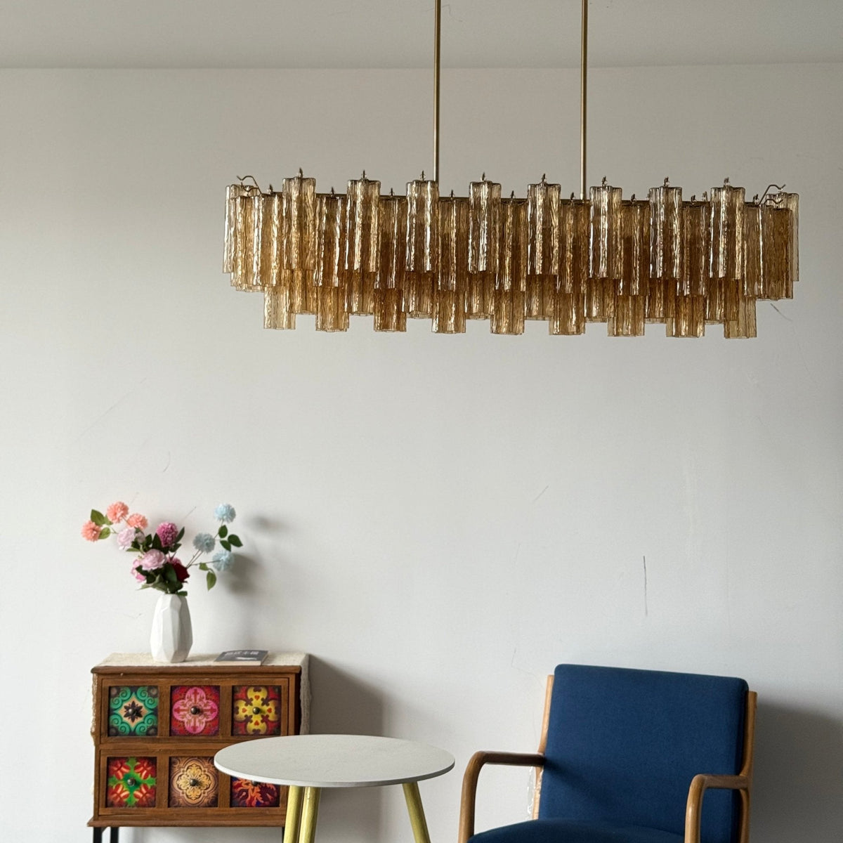 Linear Glass Chandelier — Chandelier | Maison Monashee — view 59