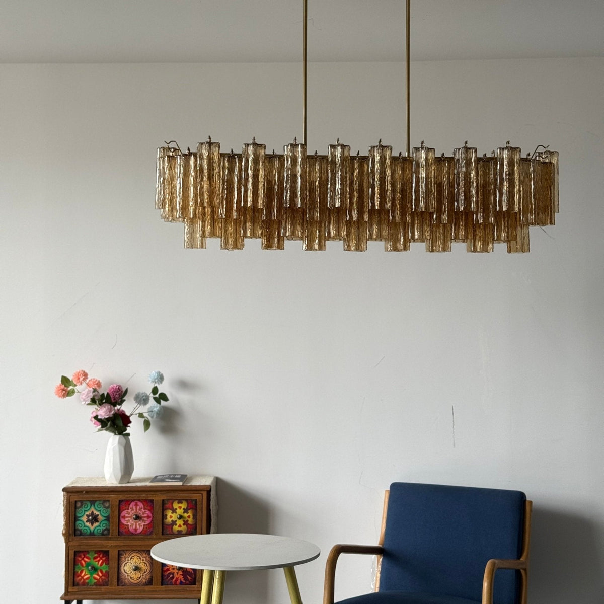 Linear Glass Chandelier — Chandelier | Maison Monashee — view 60
