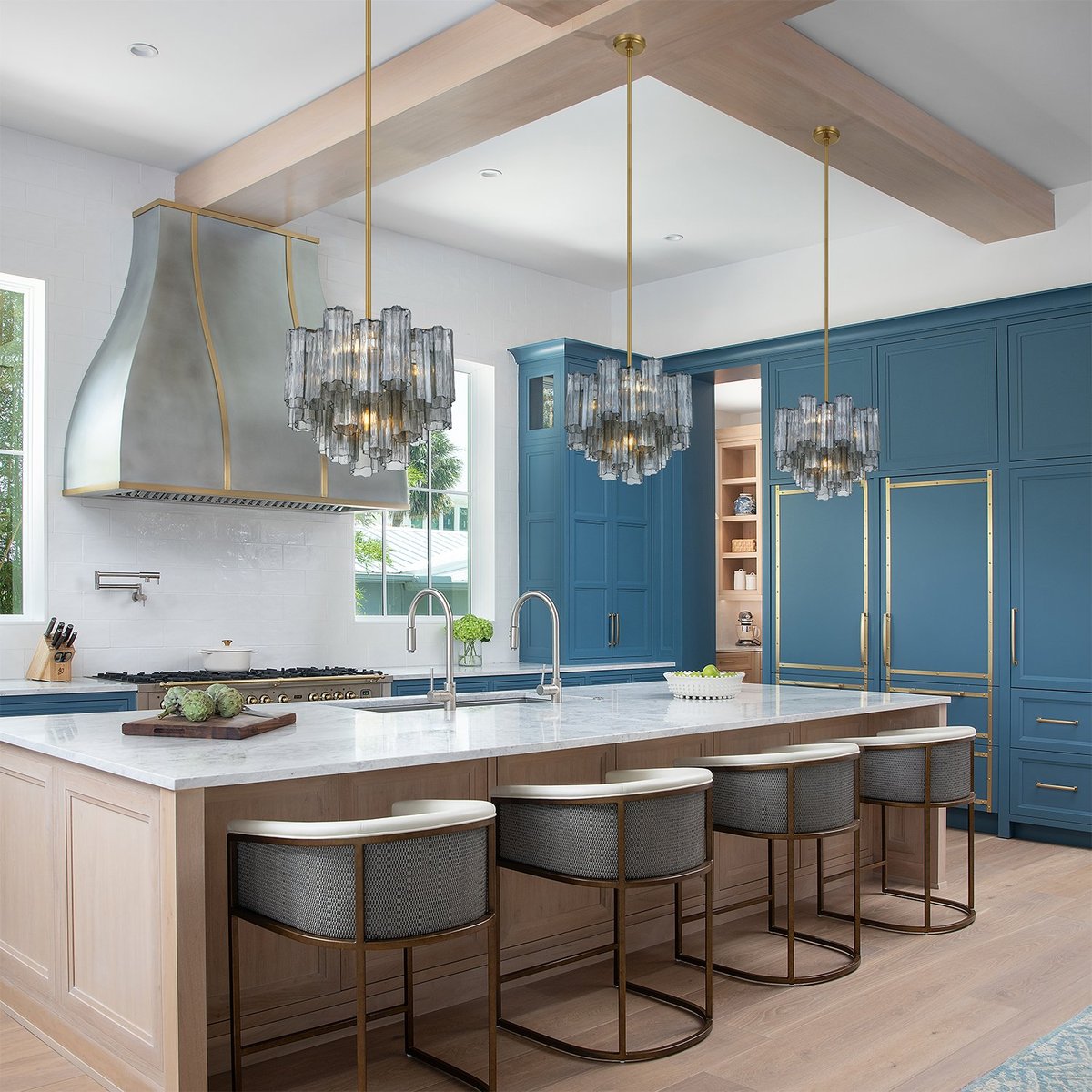 Murano Glass Tube Chandelier — Chandelier | Maison Monashee — view 2