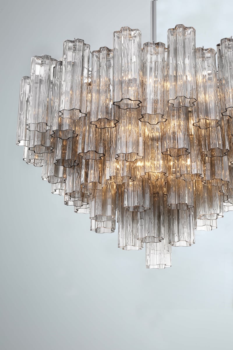 Murano Glass Tube Chandelier — Chandelier | Maison Monashee — view 40