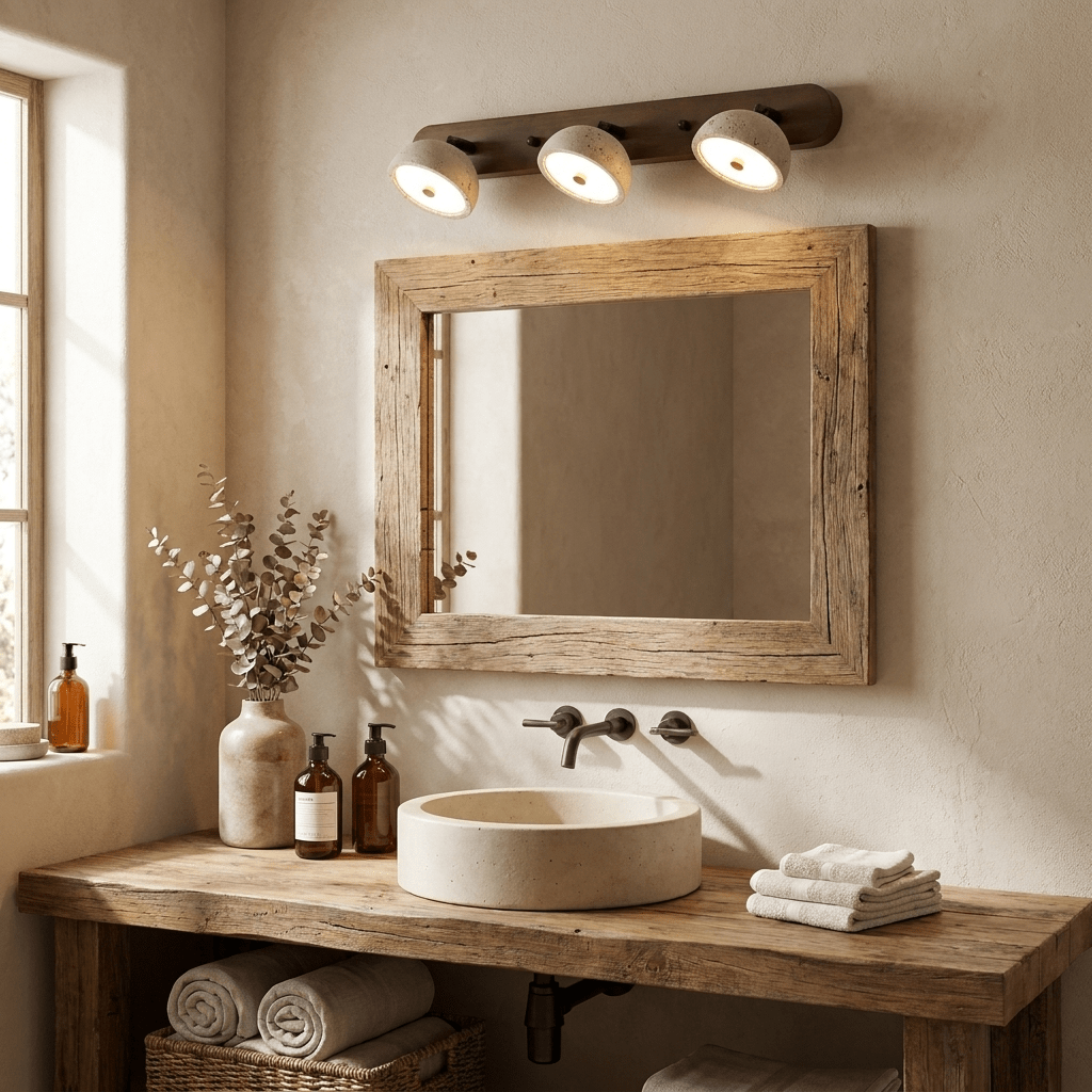 Travertine Bathroom Vanity Light — Wall Sconce | Maison Monashee — view 3