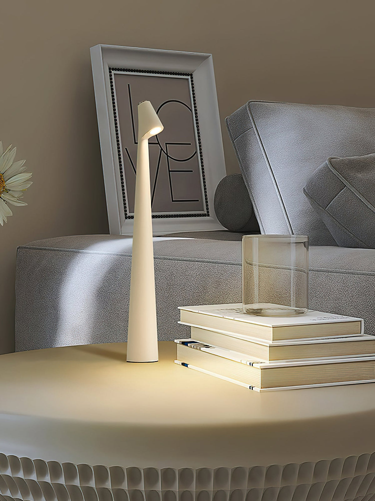 White Cordless Table Lamp — Table Lamp | Maison Monashee — view 18