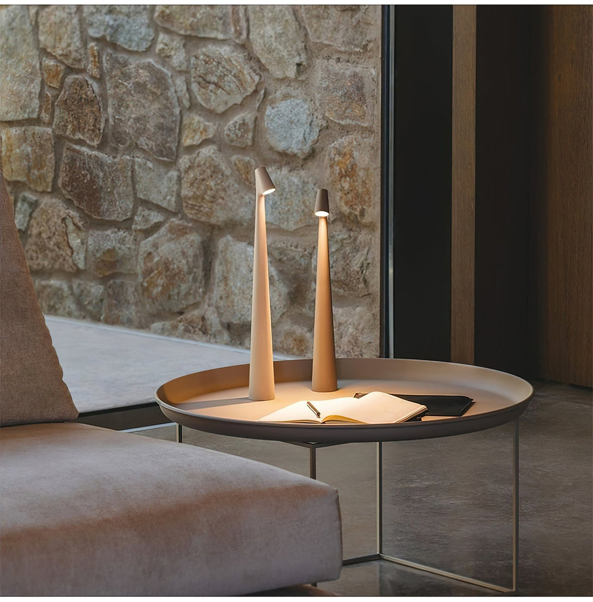 White Cordless Table Lamp — Table Lamp | Maison Monashee — view 3