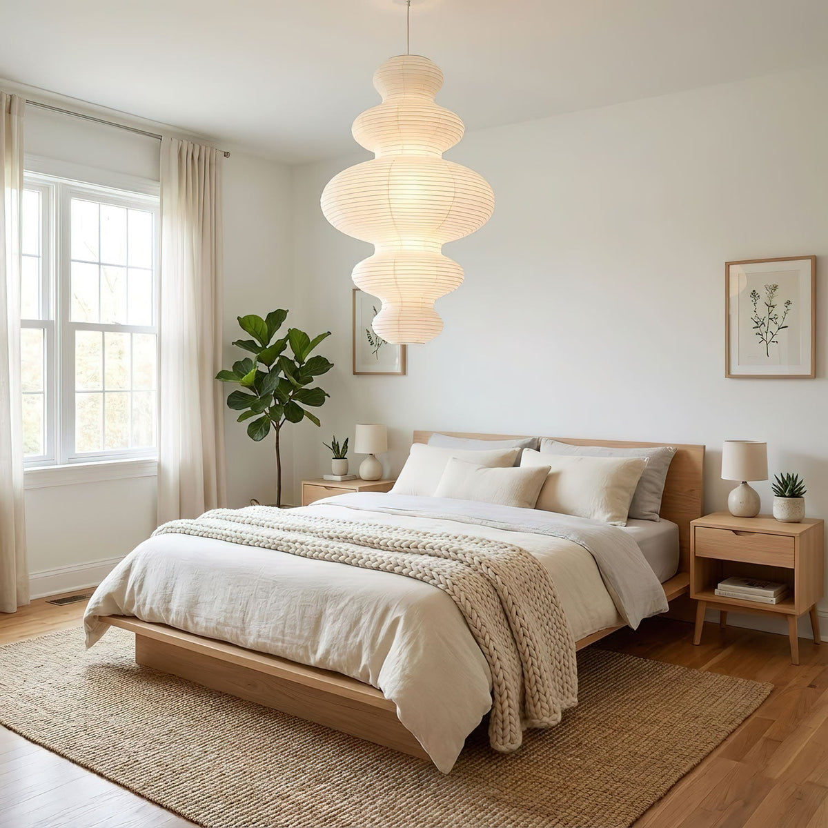 Large Paper Pendant Light — Pendant Light | Maison Monashee — view 5