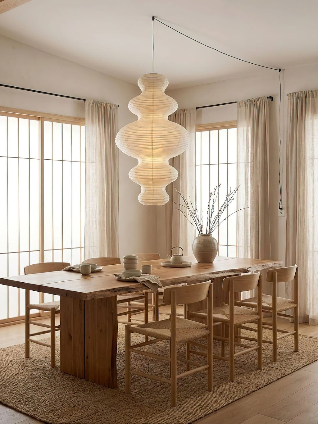Plug-In Paper Pendant Light — Pendant Light | Maison Monashee — view 6