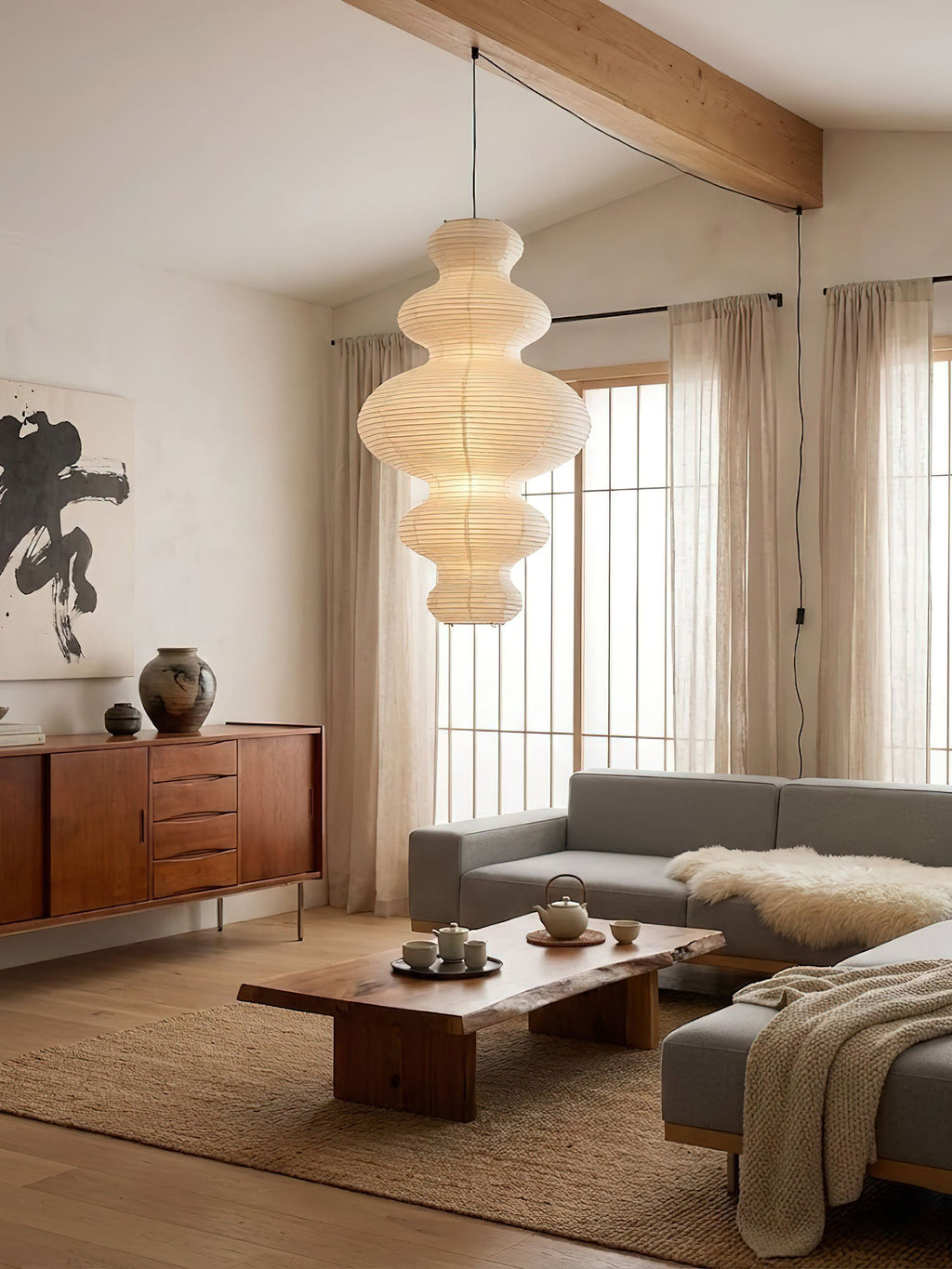Plug-In Paper Pendant Light — Pendant Light | Maison Monashee — view 5