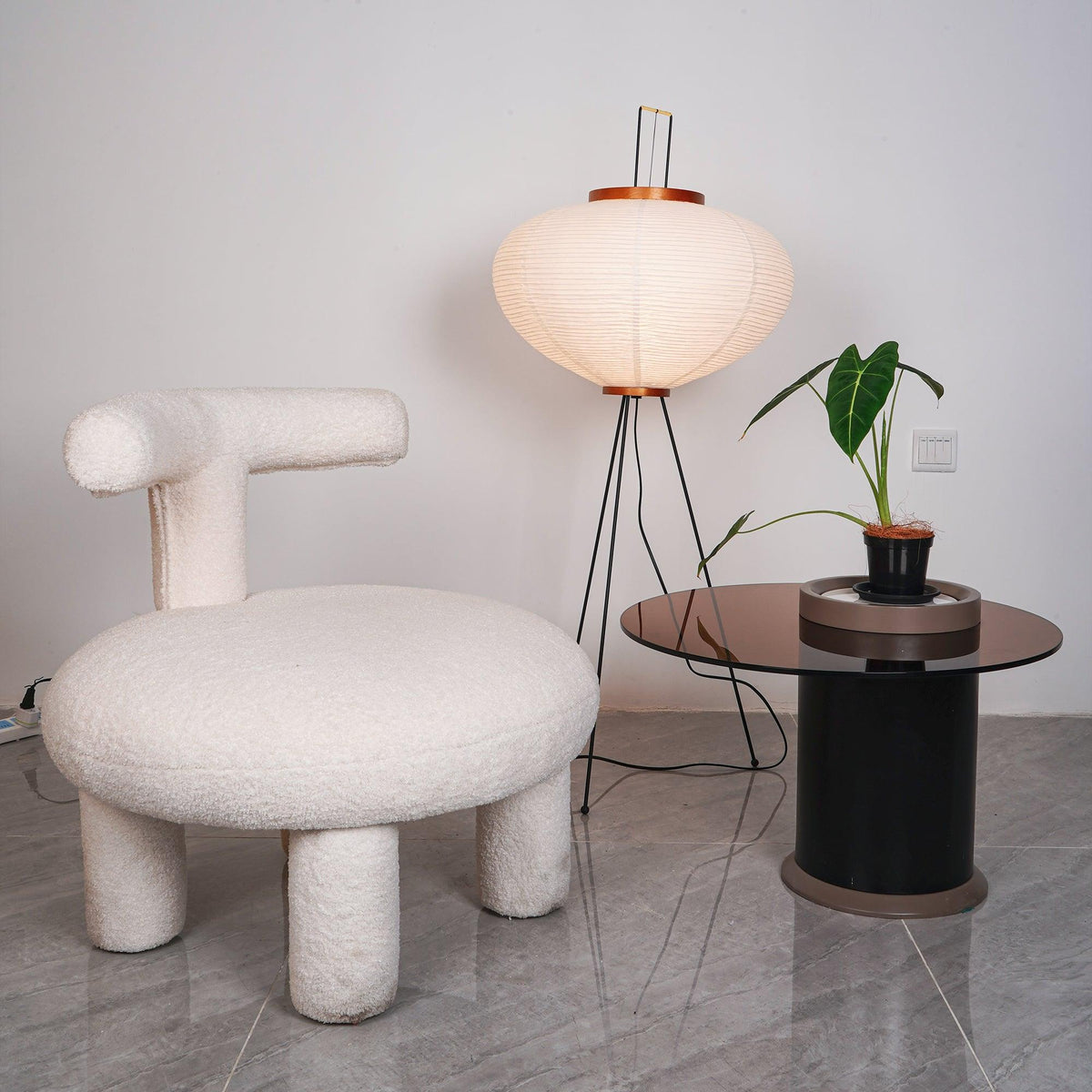 Rice Paper Floor Lamp — Floor Lamp | Maison Monashee — view 42