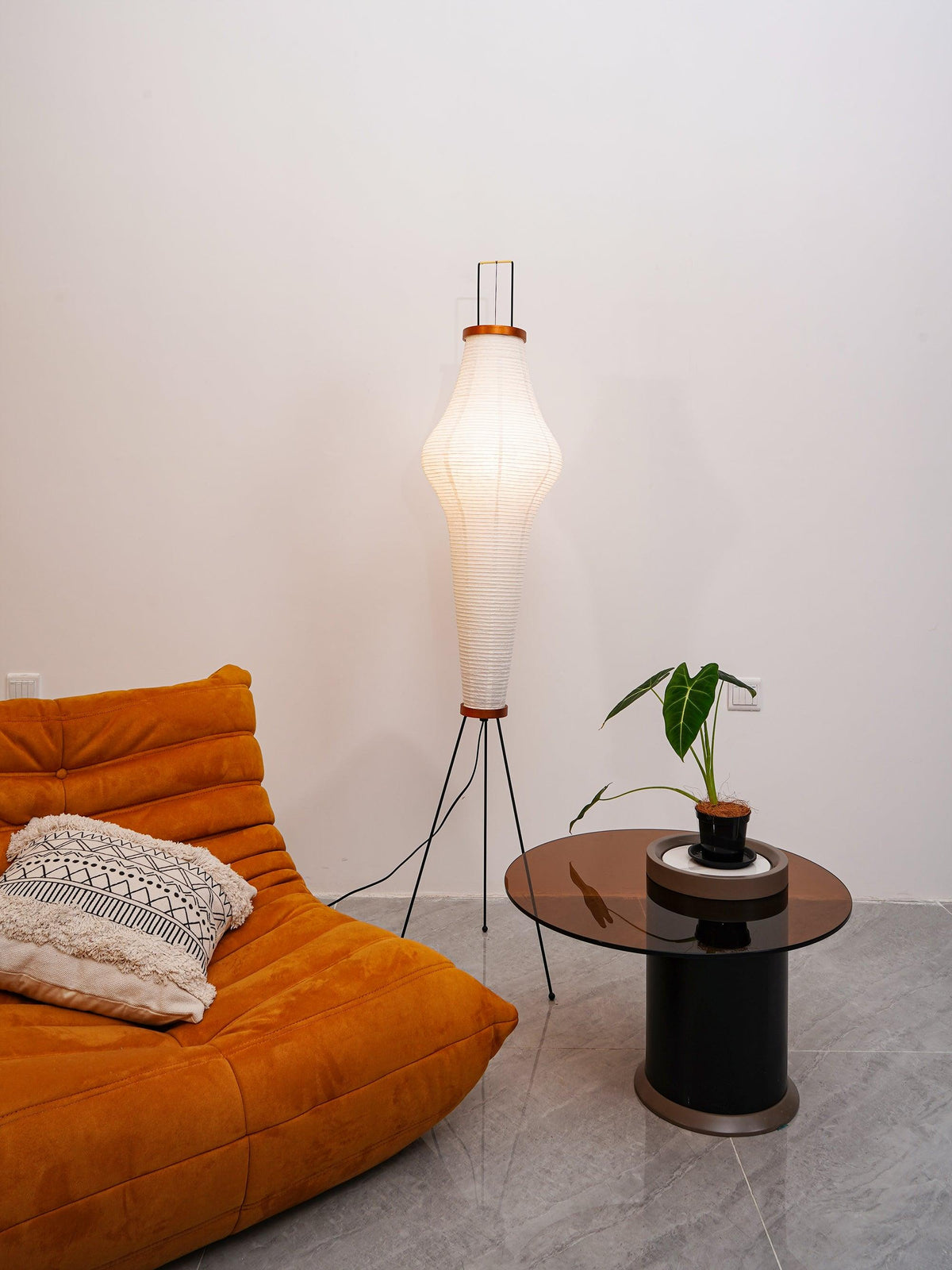 Rice Paper Floor Lamp — Floor Lamp | Maison Monashee — view 60