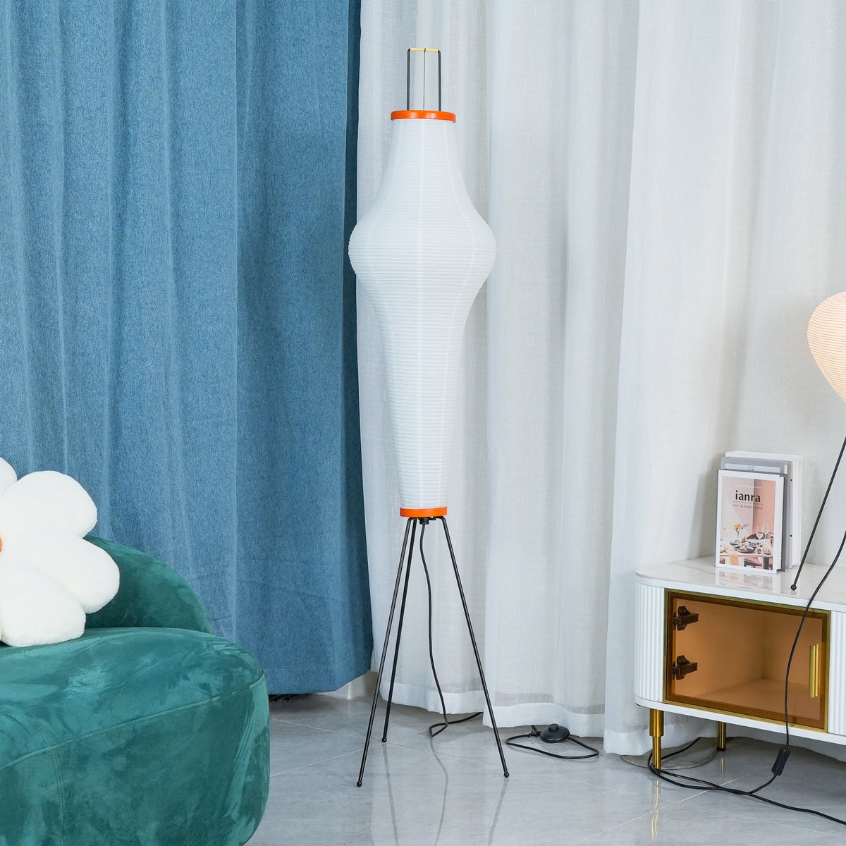 Rice Paper Floor Lamp — Floor Lamp | Maison Monashee — view 45