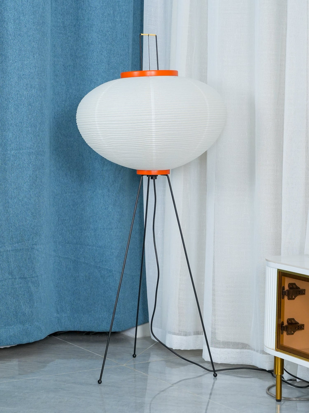 Rice Paper Floor Lamp — Floor Lamp | Maison Monashee — view 46