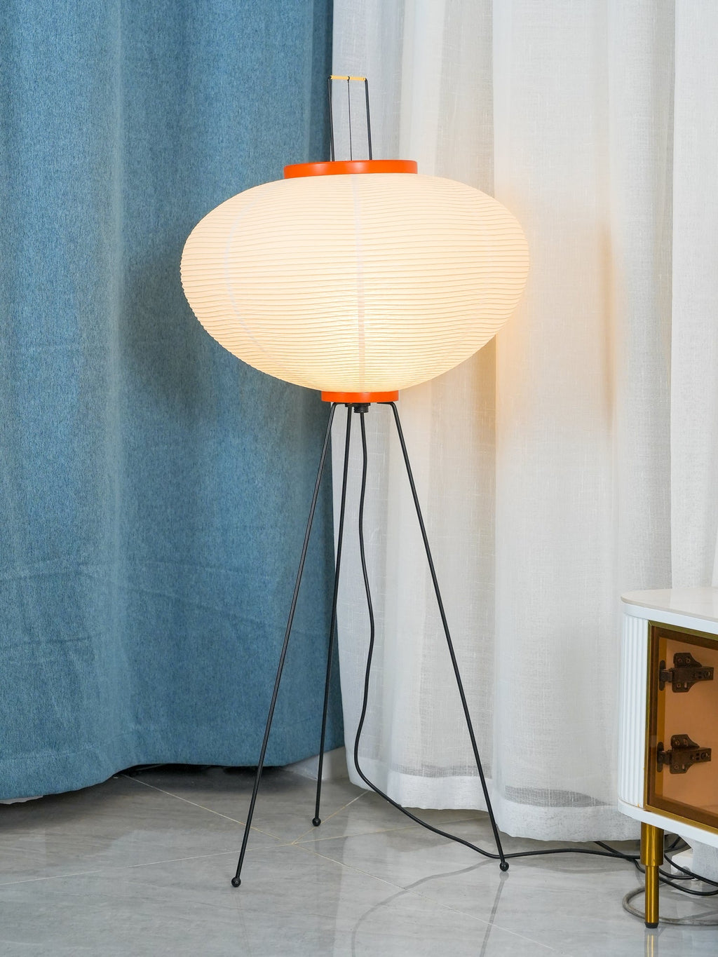 Rice Paper Floor Lamp — Floor Lamp | Maison Monashee — view 49