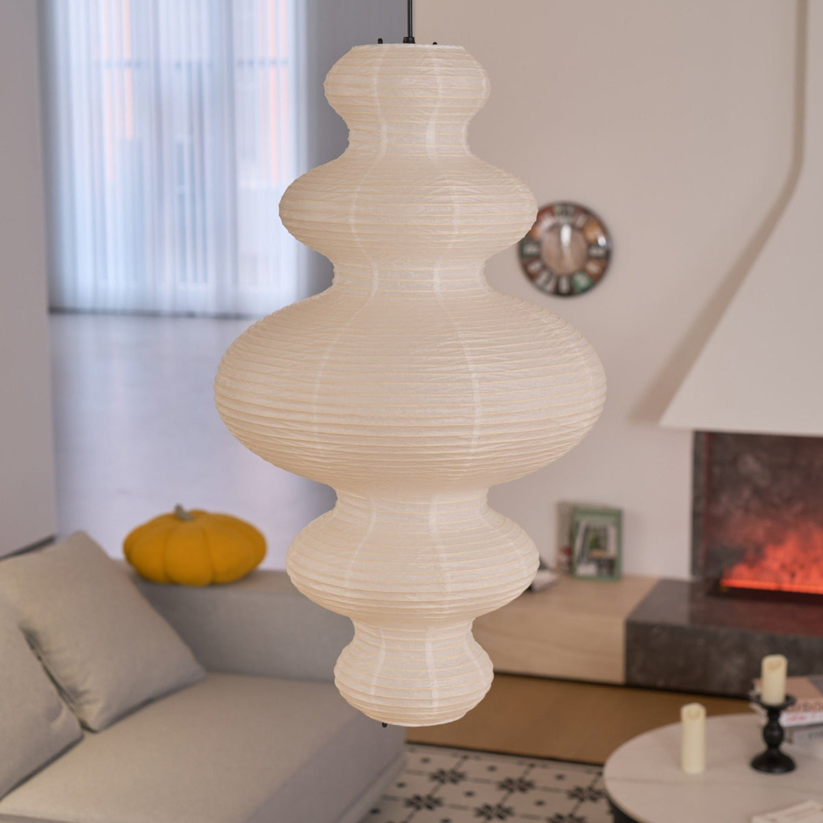 Large Paper Pendant Light — Pendant Light | Maison Monashee — view 9