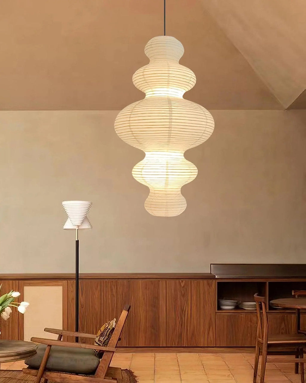 Large Paper Pendant Light — Pendant Light | Maison Monashee — view 22