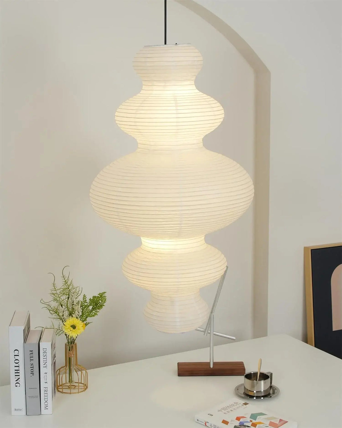 Large Paper Pendant Light — Pendant Light | Maison Monashee — view 40
