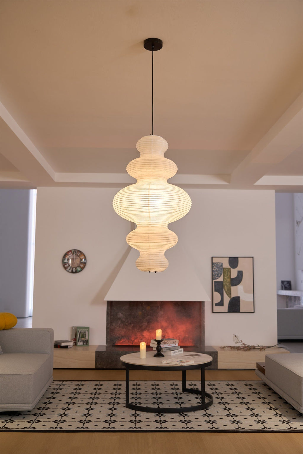 Large Paper Pendant Light — Pendant Light | Maison Monashee — view 16