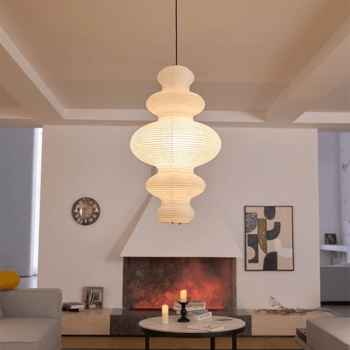 Large Paper Pendant Light — Pendant Light | Maison Monashee — view 2