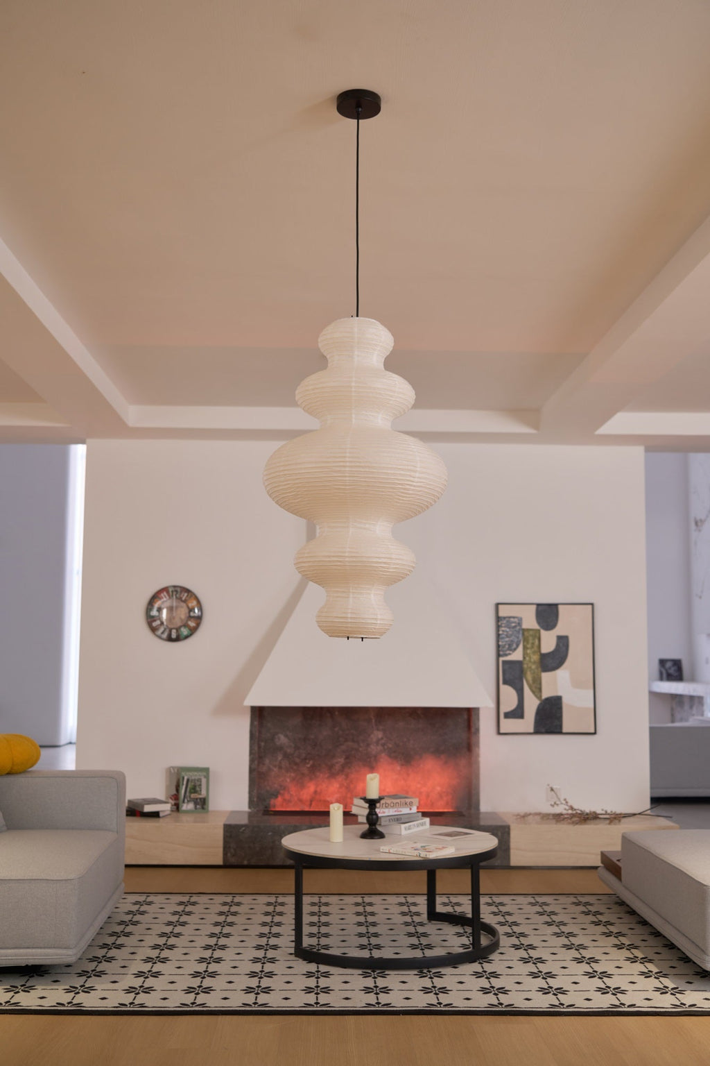 Large Paper Pendant Light — Pendant Light | Maison Monashee — view 19