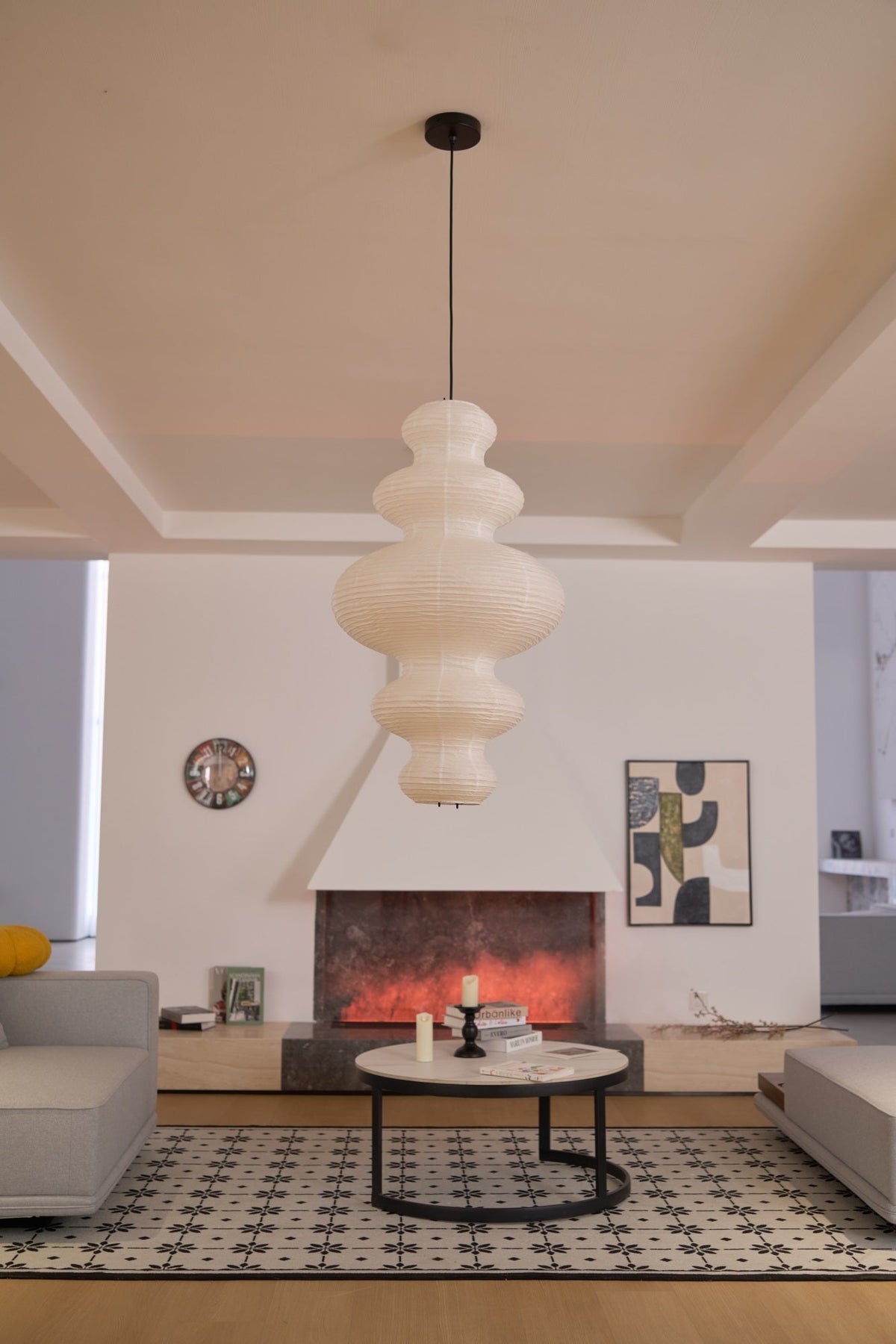 Large Paper Pendant Light — Pendant Light | Maison Monashee — view 19