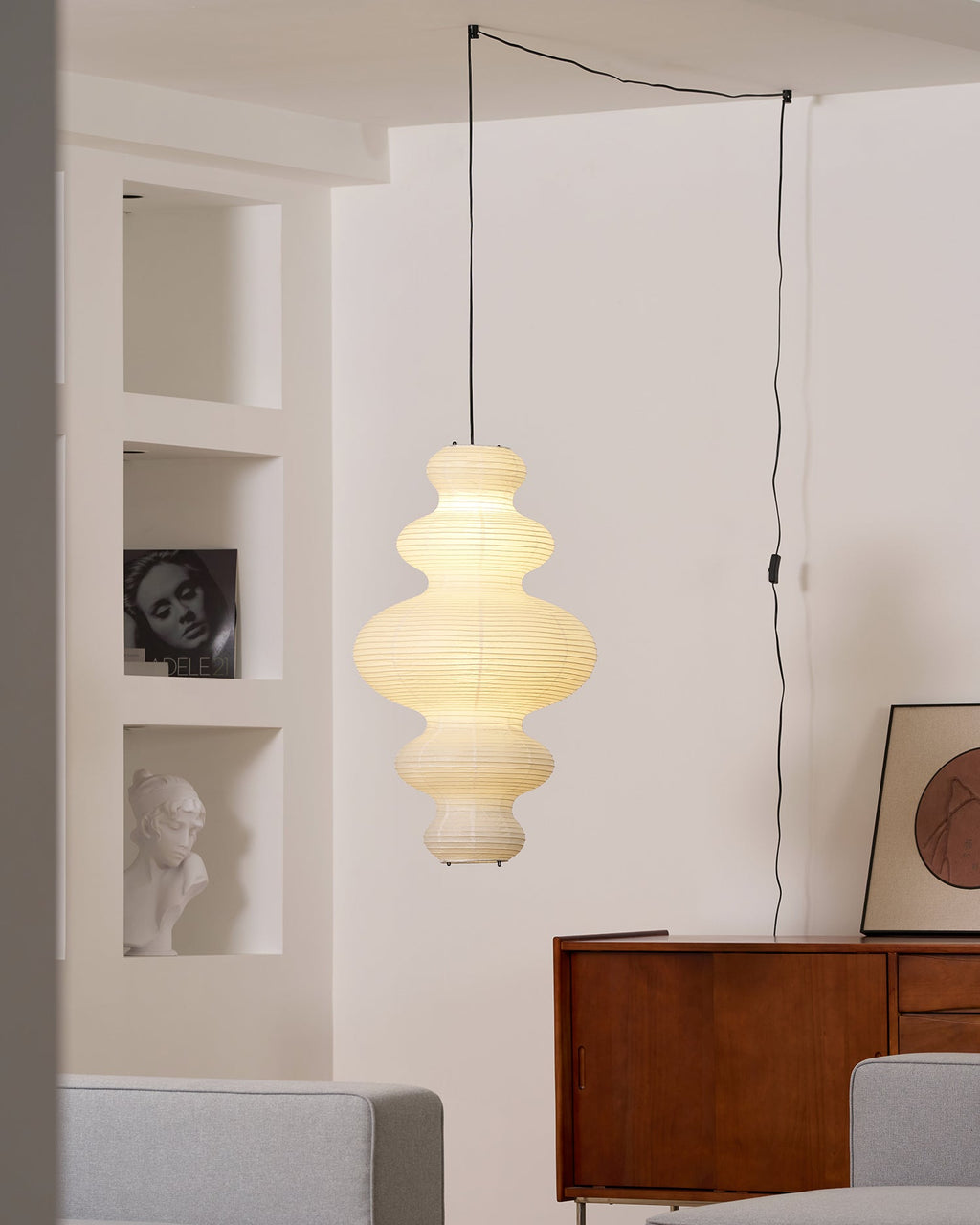 Plug-In Paper Pendant Light — Pendant Light | Maison Monashee — view 2