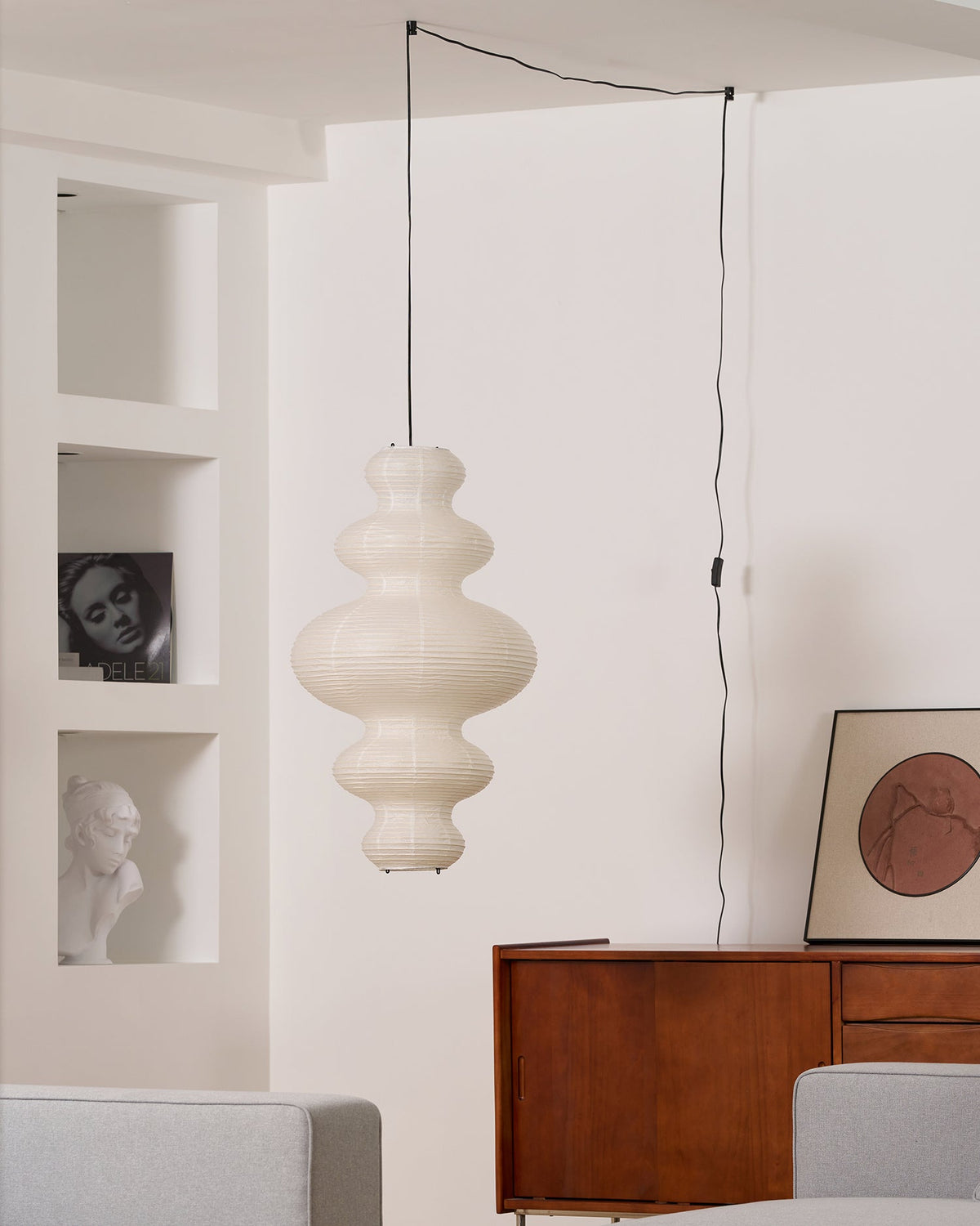 Plug-In Paper Pendant Light — Pendant Light | Maison Monashee — view 11