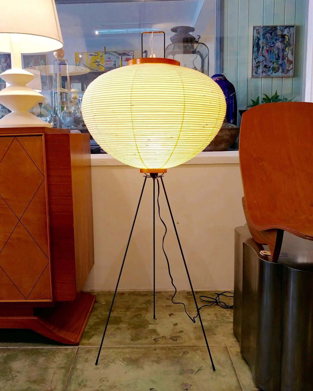 Rice Paper Floor Lamp — Floor Lamp | Maison Monashee — view 29