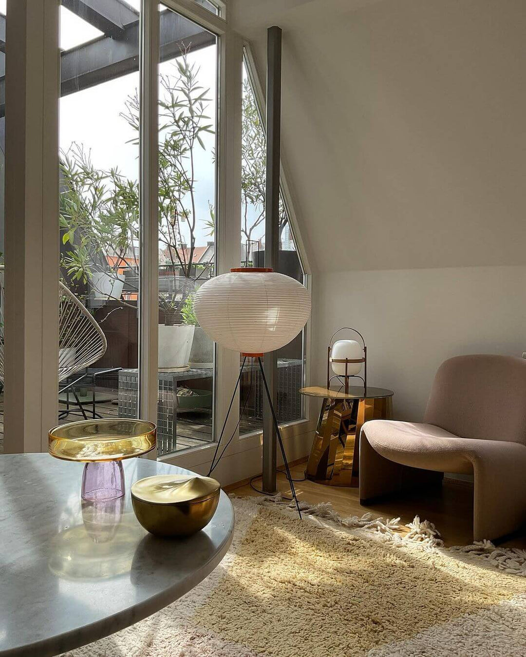 Rice Paper Floor Lamp — Floor Lamp | Maison Monashee — view 87