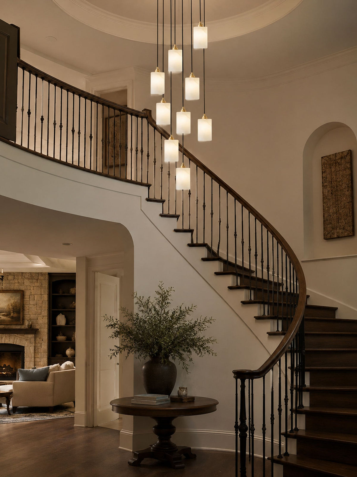 Black Stairwell Chandelier — Chandelier | Maison Monashee — view 5