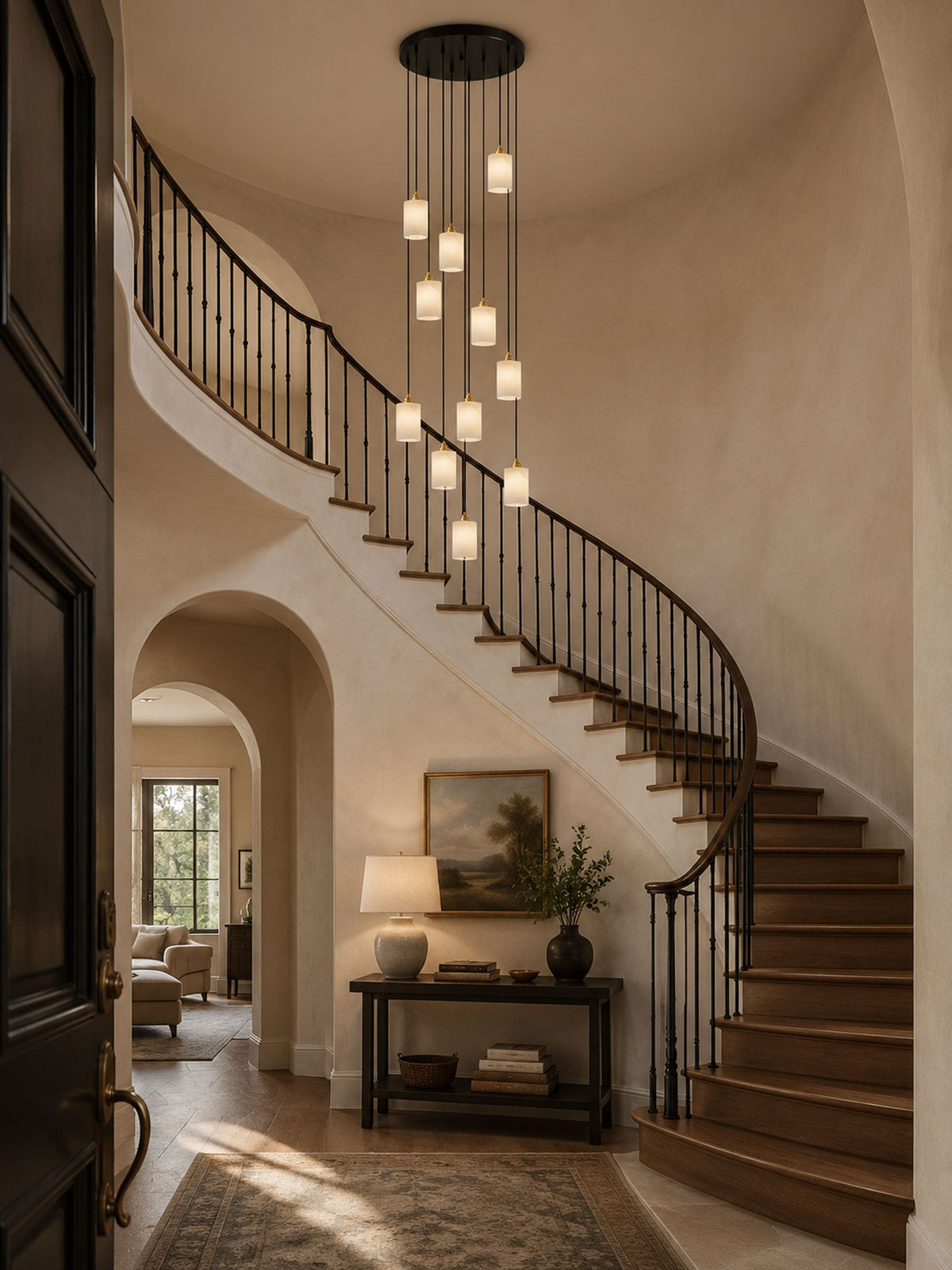 Black Stairwell Chandelier — Chandelier | Maison Monashee — view 6