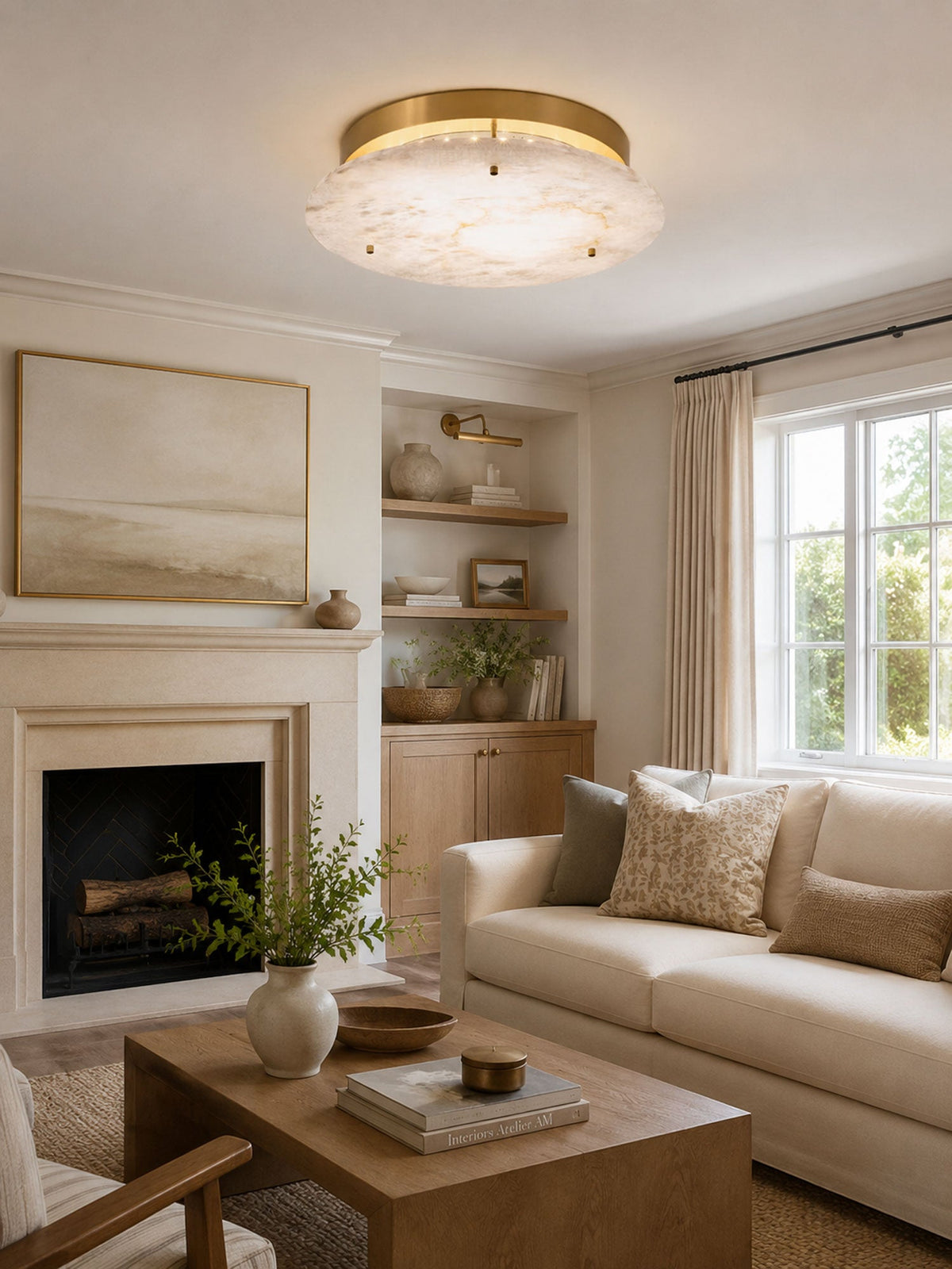 Flush Mount Disc Light — Ceiling Light | Maison Monashee — view 9